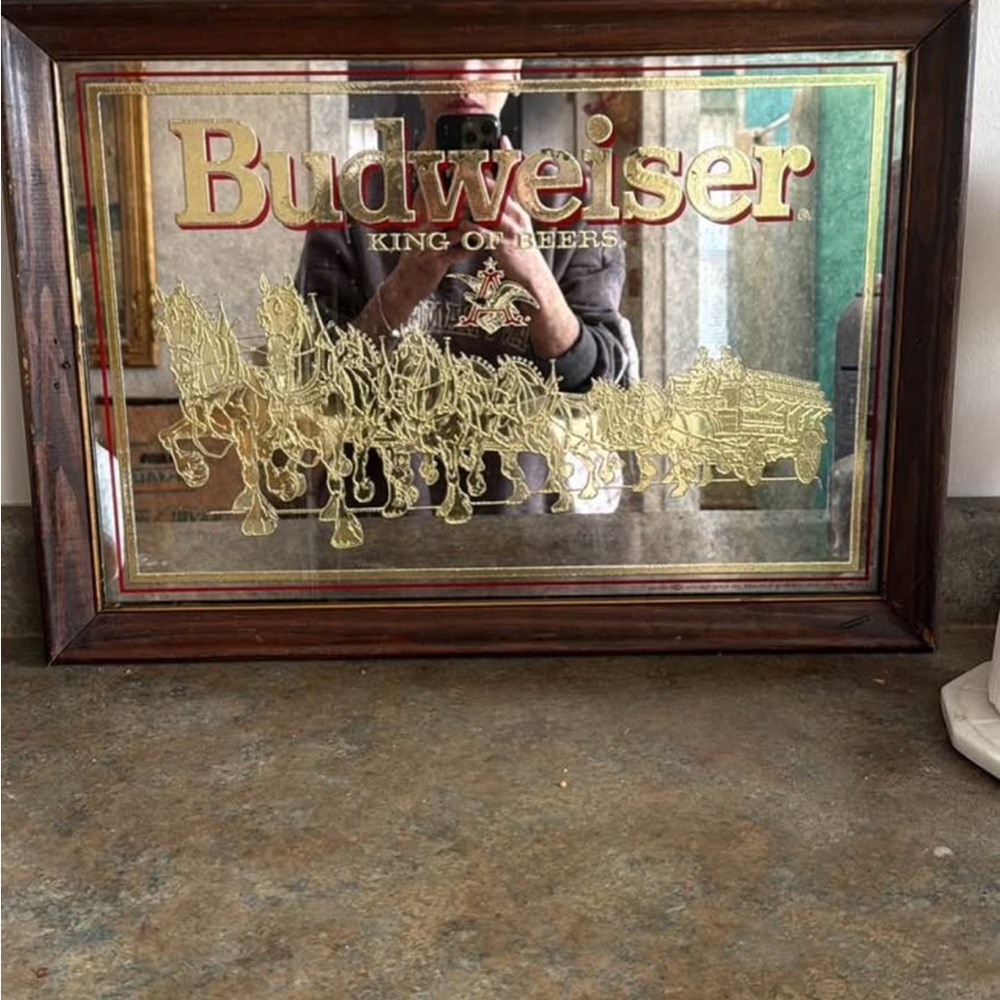 Budweiser 1989 Bar Sign Mirror